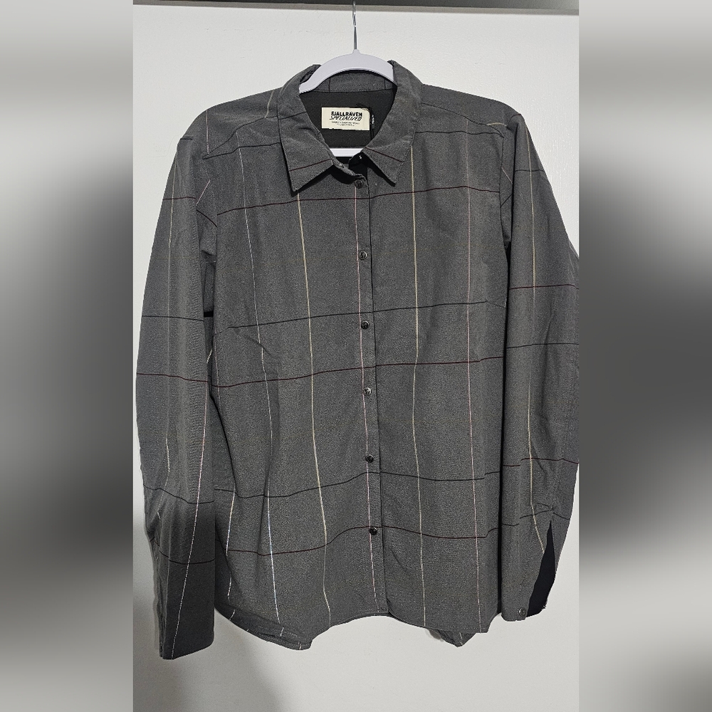 Women's Specialized Fjällräven Rider's Flannel Shirt Gray Flag Size XL NWT